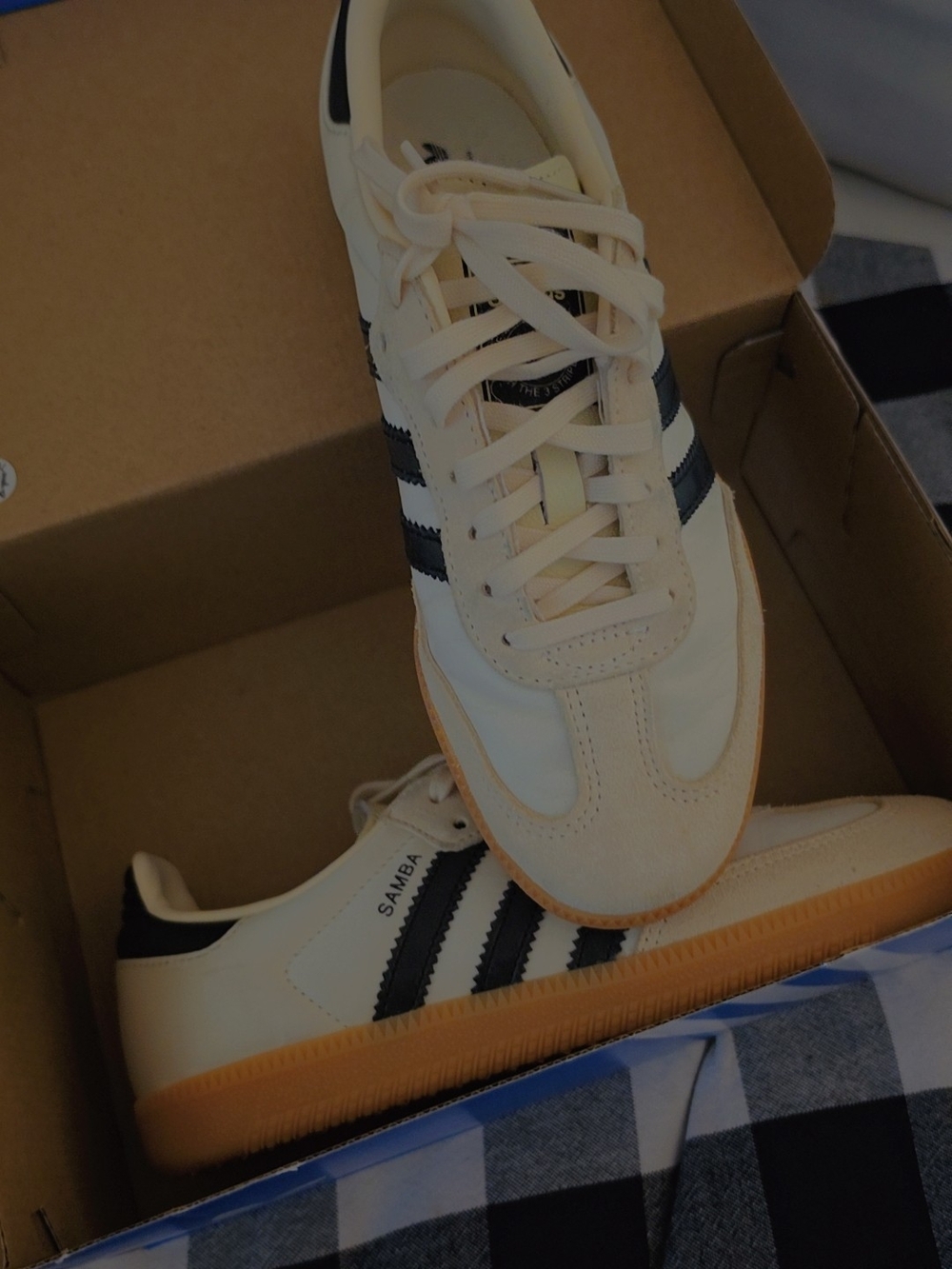 adidas Samba Women Cream with Black Stripes